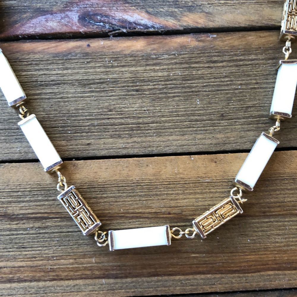 Vintage Rare Hobe Rectangular Beaded Geometric Cr… - image 2